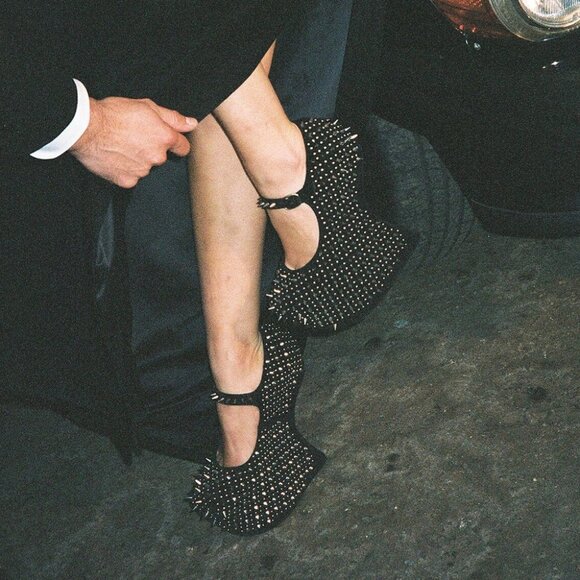 JEFFREY CAMPBELL PRICKLY SPIKE PLATFORM SHOES in BLACK - Picture 10 of 12